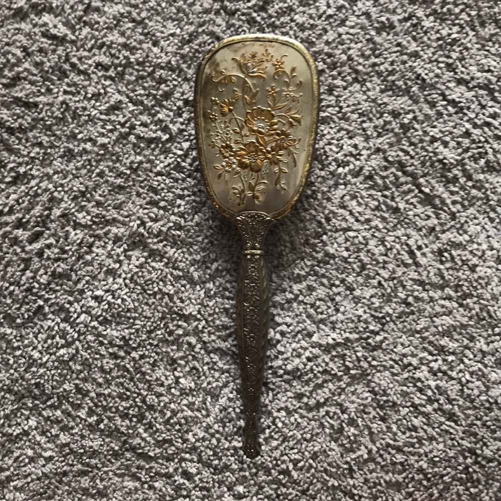 Antique/Vintage Hair Brush, Gold plated